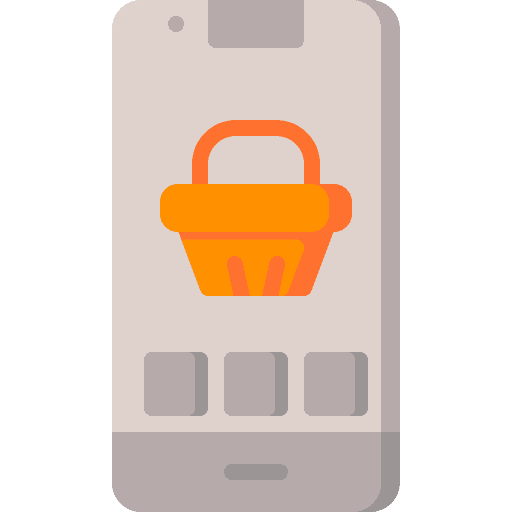 Smartphone ecommerce online shop online shopping icon Smartphone ecommerce online shop online shopping icon