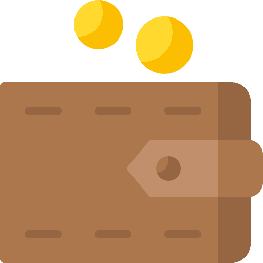 Wallet money finances bag icon Wallet money finances bag icon