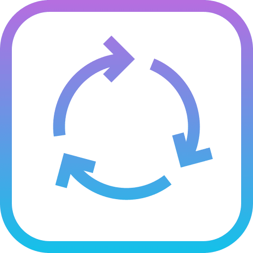 Cycle arrows eco zero waste icon