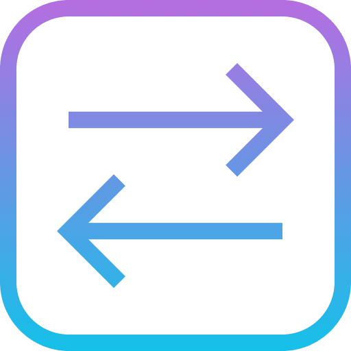 Transfer direction bidirectional interface icon Transfer direction bidirectional interface icon