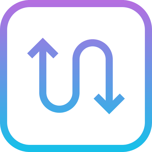 Zigzag arrow down up directional sign icon Zigzag arrow down up directional sign icon