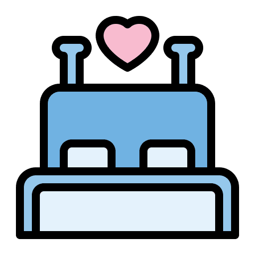Bed love hotel bed icon