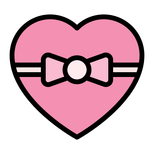 Gift shape present heart icon