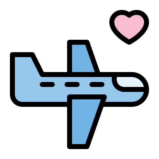 Honeymoon wedding travel vacation icon