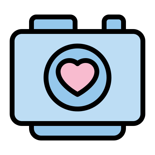 Photo camera picture love and romance photo icon Photo camera picture love and romance photo icon