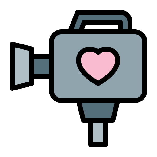 Video love and romance video camera video icon Video love and romance video camera video icon