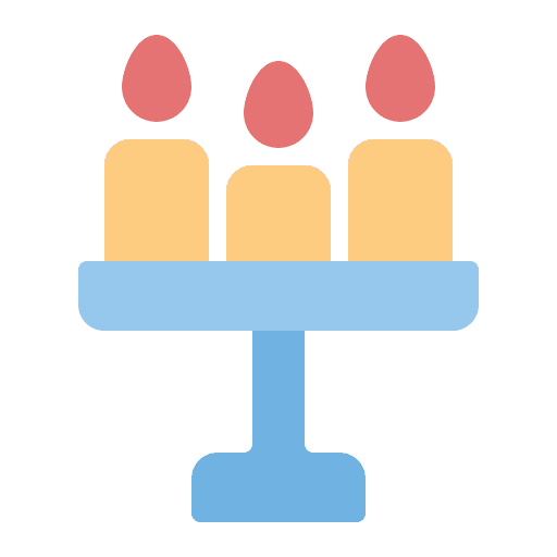 Candle wedding lighting spa icon