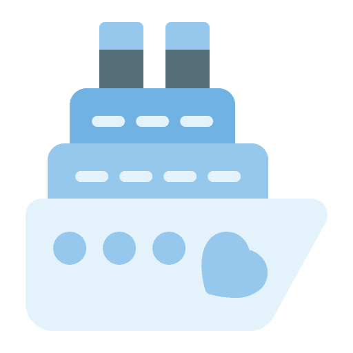 Cruise love sea transportation icon