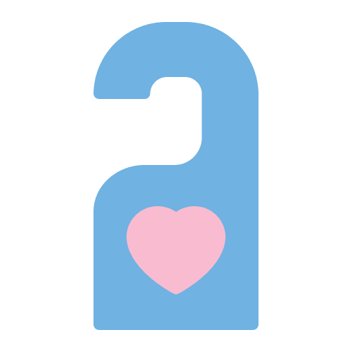 Do not disturb wedding valentines day heart icon