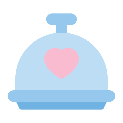 Food tray love menu wedding icon