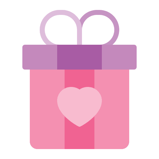 Gift box heart gift box love icon