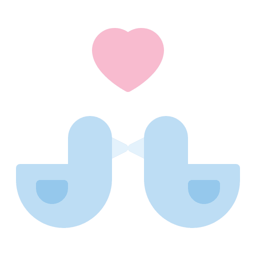 Love birds animals wedding heart icon