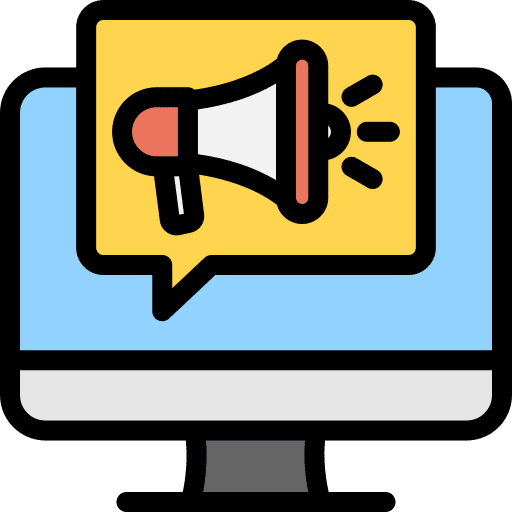 Broadcast online marketing campaign conversation icon Broadcast online marketing campaign conversation icon
