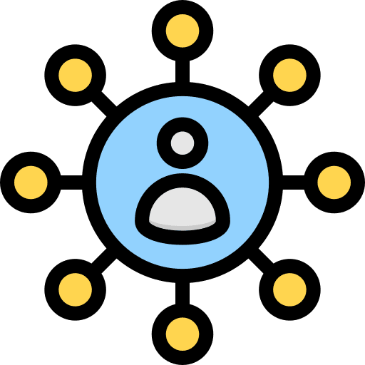 Public relation ambassador corporate network icon