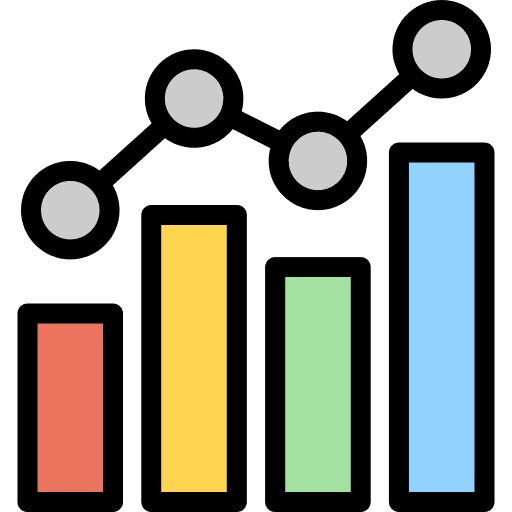Statistics stats graph benchmark icon