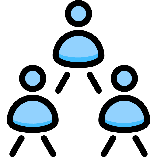 Affiliate marketing people structure connected icon Affiliate marketing people structure connected icon