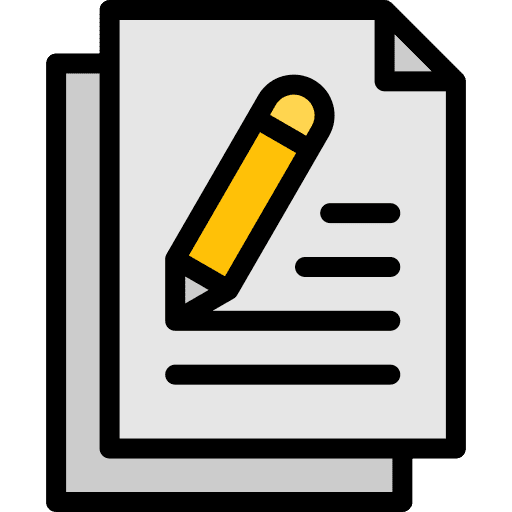 Copy writing files and folders pen article icon Copy writing files and folders pen article icon