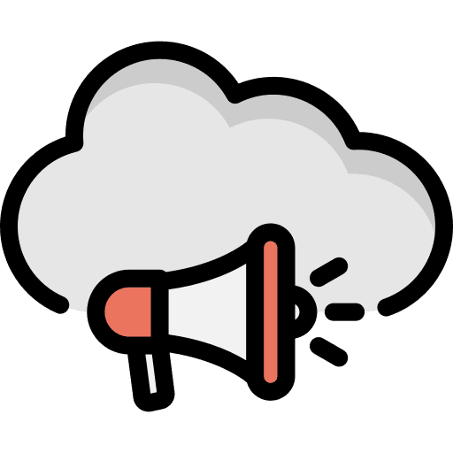 Online marketing cloud computing online marketing announcement icon Online marketing cloud computing online marketing announcement icon