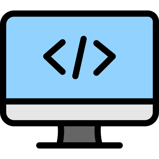 Programming coding website browser icon Programming coding website browser icon