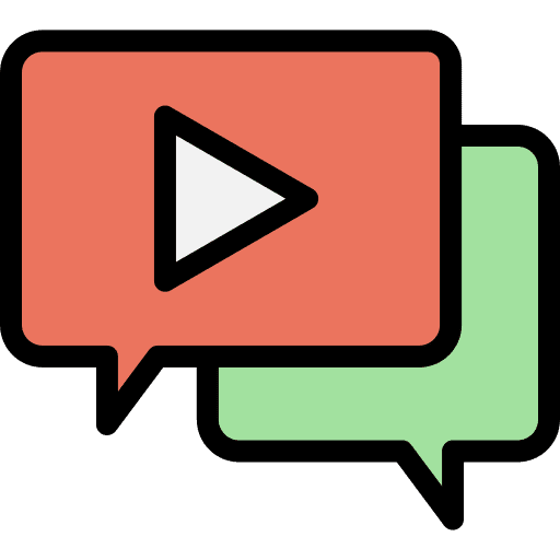 Video marketing video marketing video chat speech bubble icon Video marketing video marketing video chat speech bubble icon