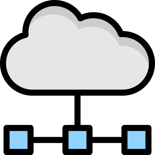 Cloud server networking internet storage icon Cloud server networking internet storage icon