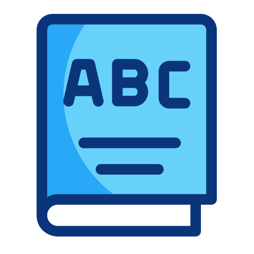 Book dictionary education letters abc icon