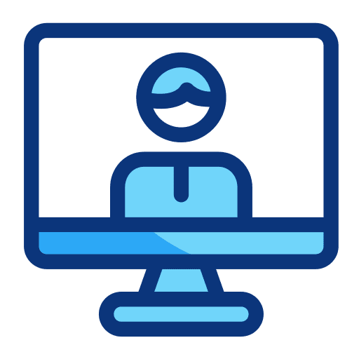 Online learning online learning monitor webinars icon