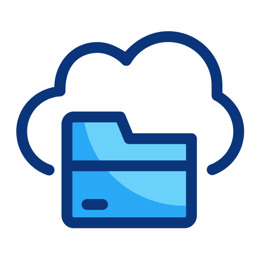 Cloud database internet data storage icon Cloud database internet data storage icon