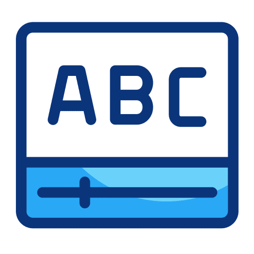 Alphabet video player learning education icon Alphabet video player learning education icon