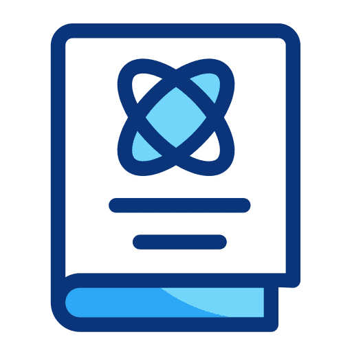 Science book education electron physics icon Science book education electron physics icon
