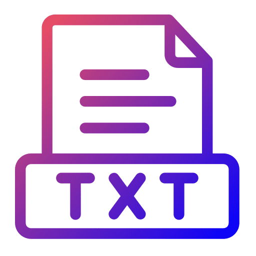 Txt format formats file icon