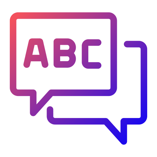 Alphabet abc message conversation icon Alphabet abc message conversation icon