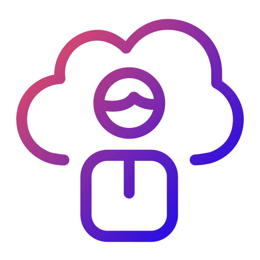 Cloud ui web development user icon Cloud ui web development user icon