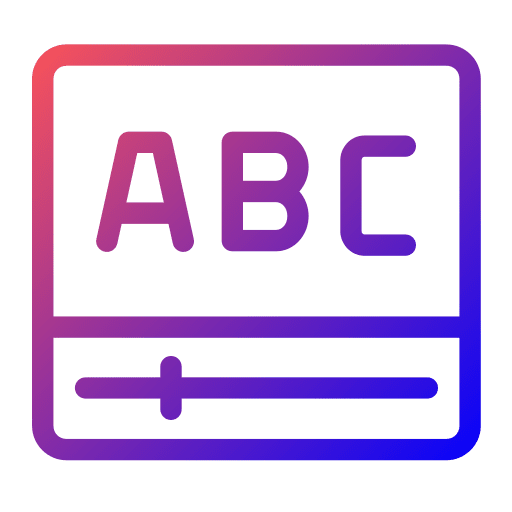 Alphabet tutorial letter video player icon Alphabet tutorial letter video player icon