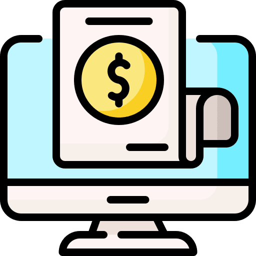 Invoice computer payment invoice icon
