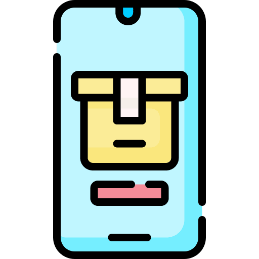 Online order smartphone shopping product icon Online order smartphone shopping product icon