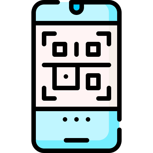 Qr code ui shopping commerce and shopping icon Qr code ui shopping commerce and shopping icon