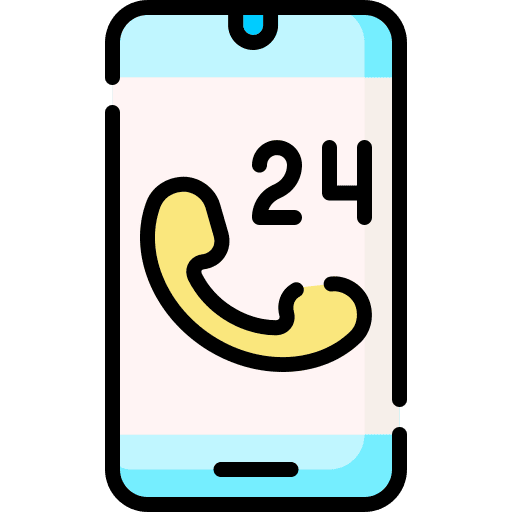 24 hours support phone call ecommerce icon 24 hours support phone call ecommerce icon