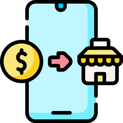 Mobile payment commerce and shopping online store banking icon Mobile payment commerce and shopping online store banking icon