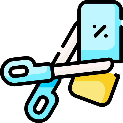 Price cut coupon promotion scissors icon Price cut coupon promotion scissors icon