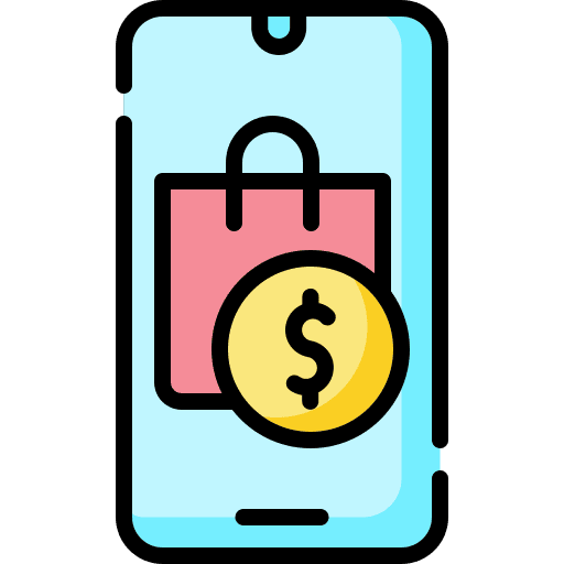 Purchase bag online shopping ecommerce icon Purchase bag online shopping ecommerce icon
