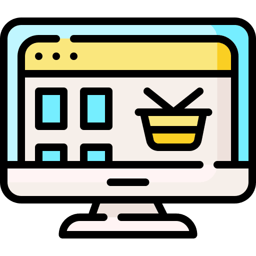 Website shopping communications online shopping icon Website shopping communications online shopping icon