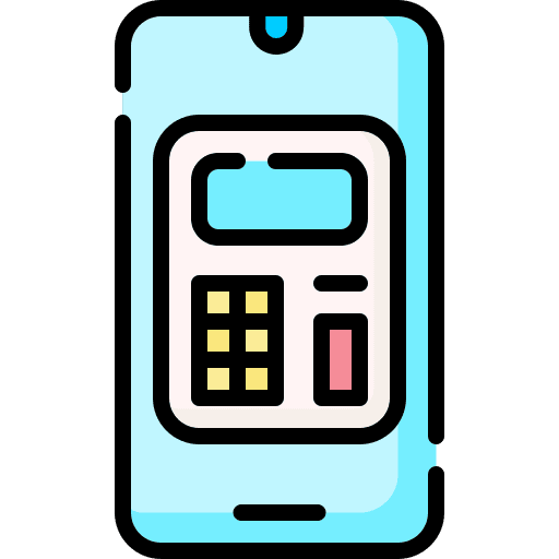 Calculator smartphone application commerce and shopping icon Calculator smartphone application commerce and shopping icon