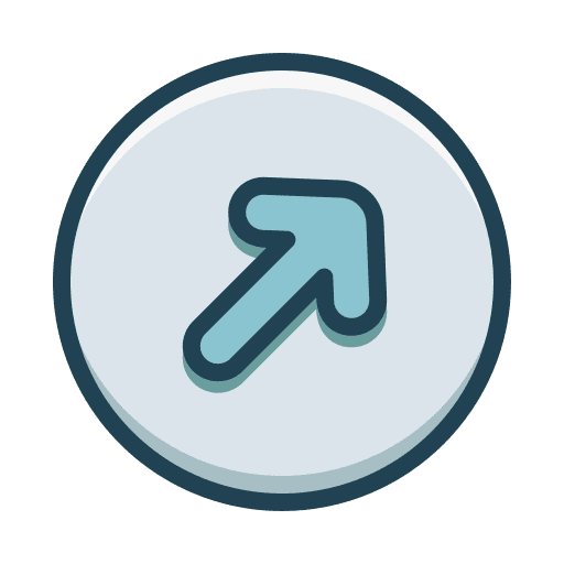 Top right sign top right arrows icon