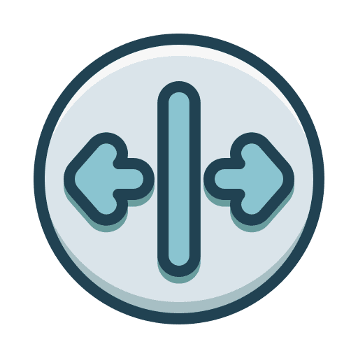 Wide pointer wide arrows icon