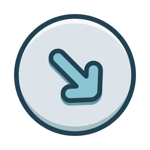 Bottom right arrows sign pointer icon Bottom right arrows sign pointer icon