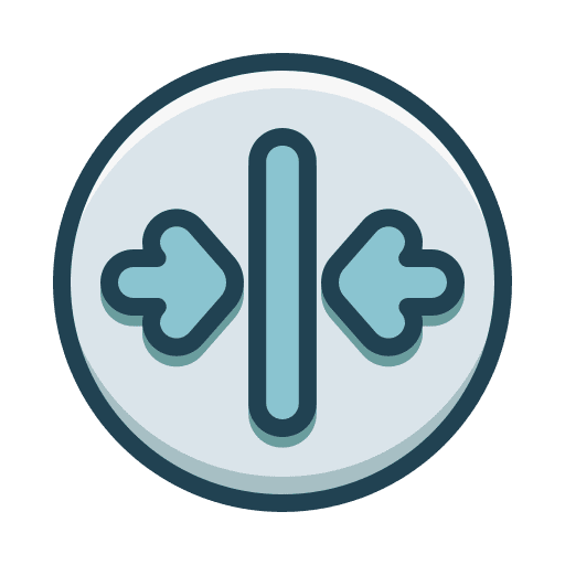 Narrow minimize sign direction shrink icon Narrow minimize sign direction shrink icon