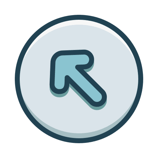 Top left pointer sign direction icon Top left pointer sign direction icon