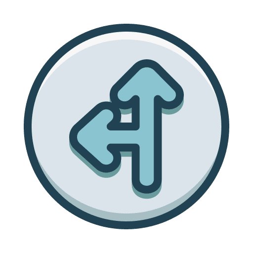 Top left road intersection sign pointer icon Top left road intersection sign pointer icon