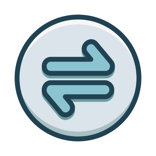Exchange arrows sign right and left icon Exchange arrows sign right and left icon
